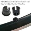10Pcs Inner Tube Rubber Plug Adapter Bike Valves Stem Grommets for Bicycles Wheel Rims Conversion Easy to Install