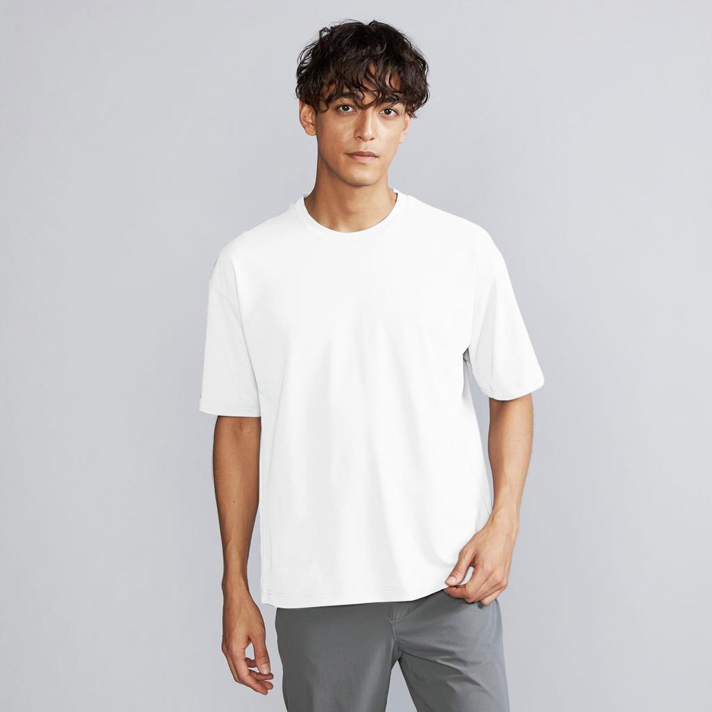 Outdoor and Marshmallow Size XL Men's Anti-Sweat T-Shirt, Sweat-Wicking Quick-Drying, White, (B2MAB137)