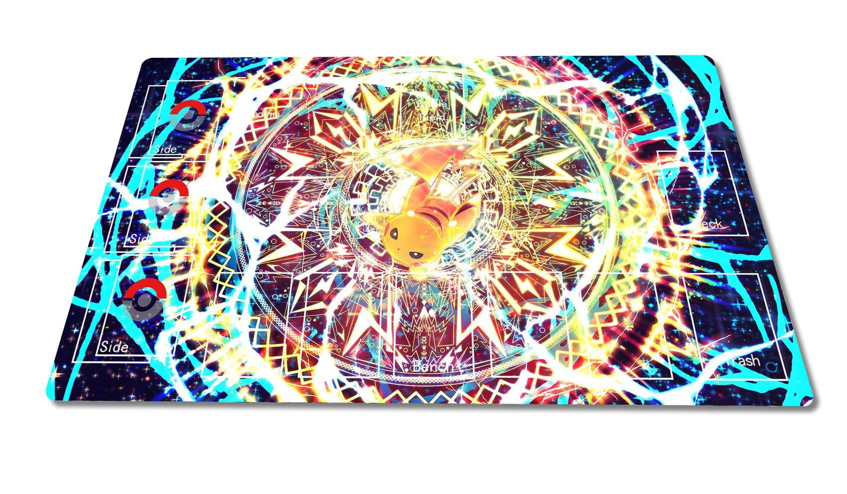 

Игровой коврик с полной прошивкой Резиновый игровой коврик для одного человека Эксклюзив для битв TCG Высококачественный игровой коврик Pokemon Водонепроницаемая сумка для хранения в комплекте Карточная игра