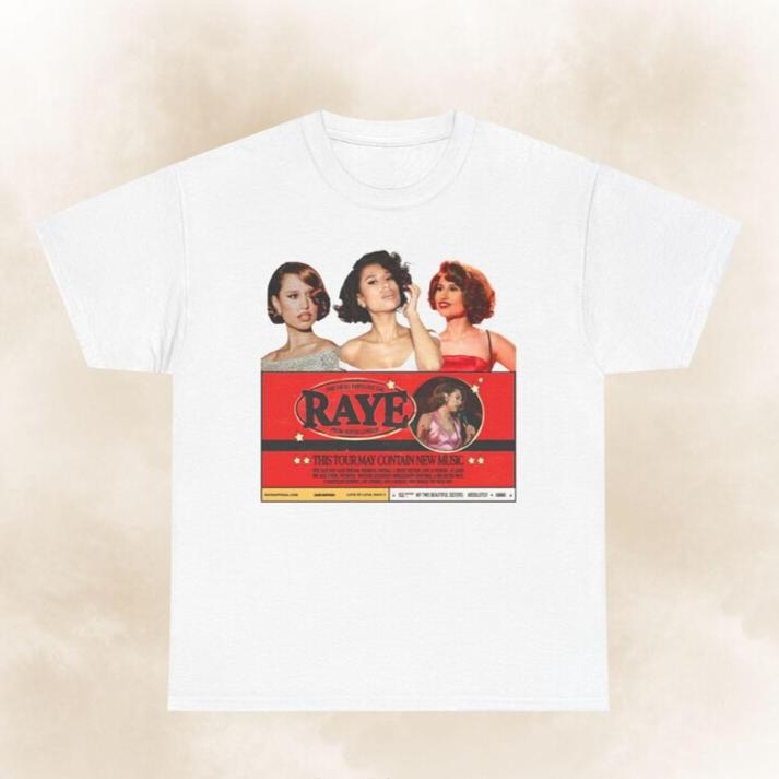 2026 Summer Fashion Tee Men Women Vintage Top Raye Tour T-shirt Cotton Hip Hop Streetwear Oversized Tshirt Short Sleeve Casual Clothing