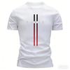 T-shirt de sport pour homme Taille européenne Manches courtes Col rond Séchage rapide Respirant