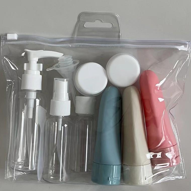 Travel Bottles Set With Storage Bag Travel Size Empty Liquid Cream Lotion Containers Fine Mist Spray Bottle