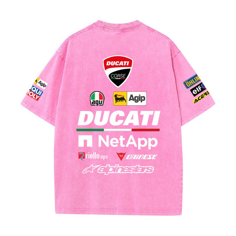 2026 Letní závodní oblek Ducati F1 Tým Red Bull Verstappen Uniforma Krátký rukáv Vintage praná trička Kulatý výstřih Trička