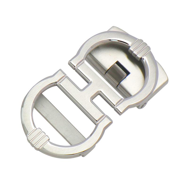 High-End Men's Fashionable Stainless Steel Automatic Belt Buckle, Versatile Design