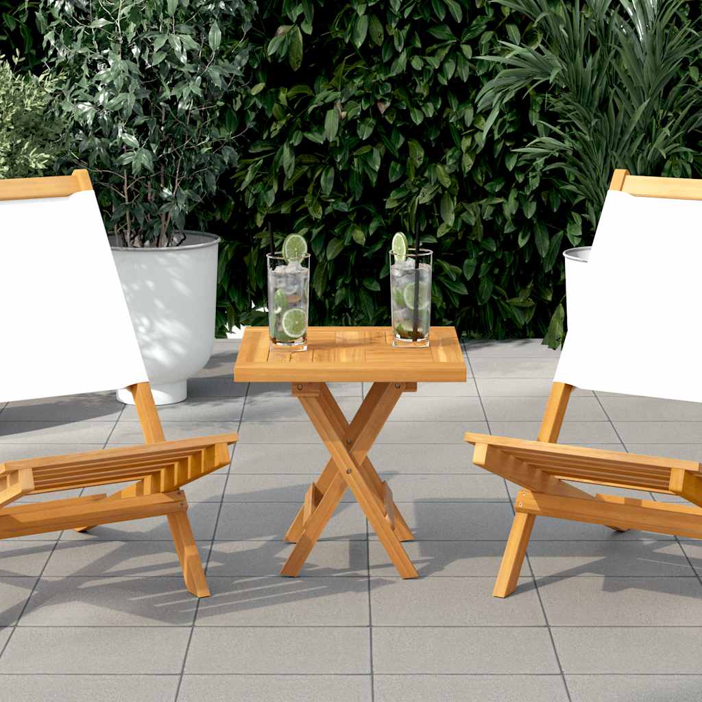 Quadratische Tischplatte 40 x 40 x 2,5 cm Massives Teakholz