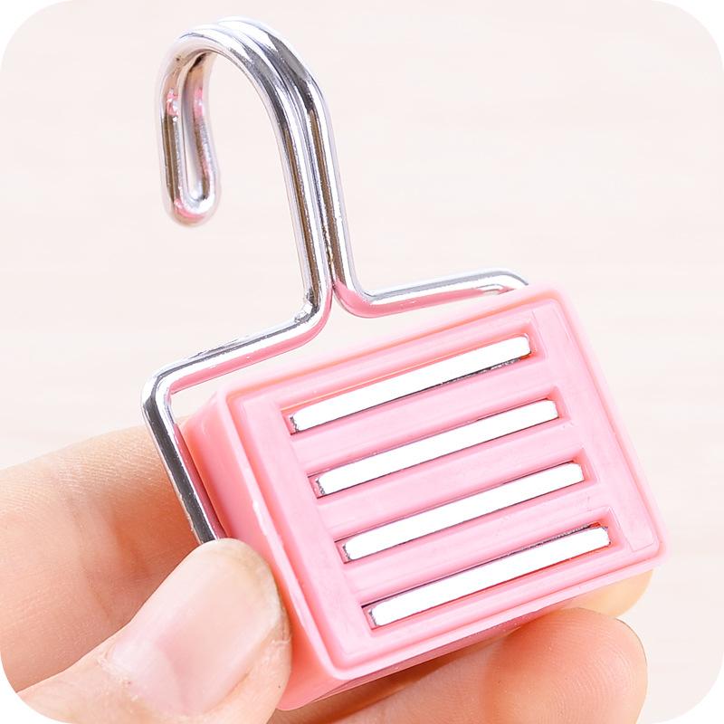 Perforation-free Candy Color Magnetic Hook Refrigerator Nail Free Magic Suction Non-trace Iron Hook Microwave Magnet Hook