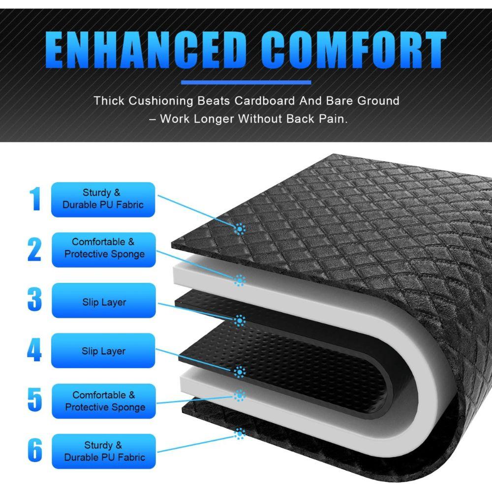 Portable Car Repair Lying Mat Low Clearance Under Car Repair Pad Mechanics Mat Under Car Repair
