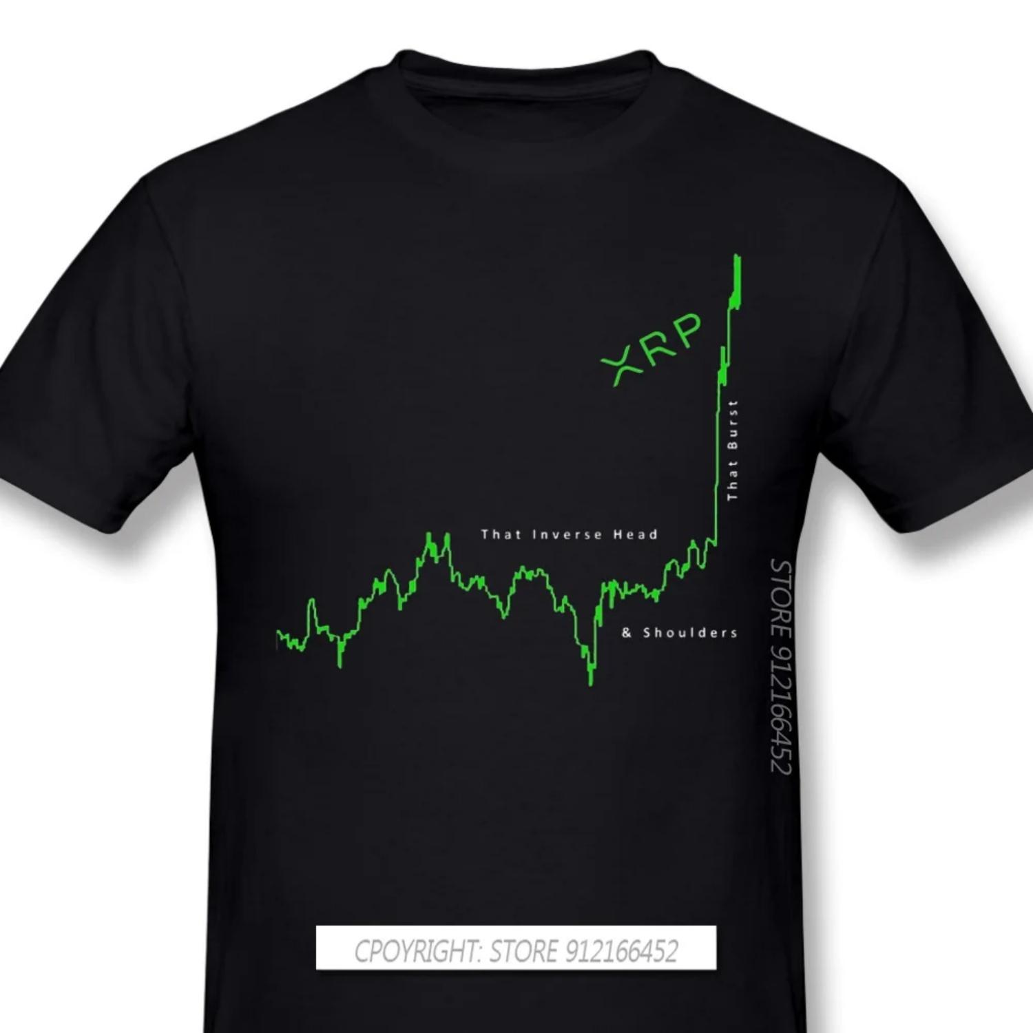 

Men XRP Ripple Coin Cryptocurrency Black T-Shirts Inverse H&S Edition TShirt Pure Cotton Tee Harajuku Shirt For Adult XXXXXL чорний