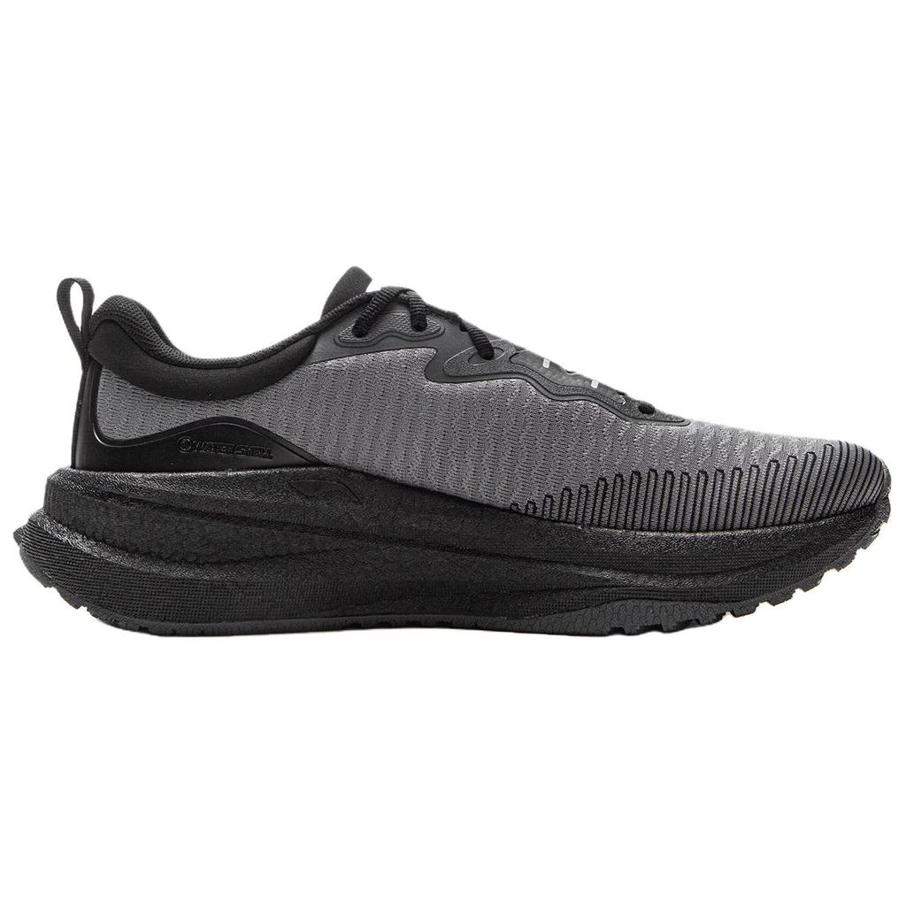 Li Ning Cushioning Slip Resistant Abrasion Resistant Breathable Low Top Running Shoes Men's Coal Smoke Gray ARSV095-5