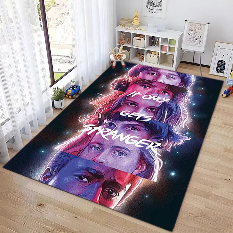 Halloween Horror Horror Theme Stranger Things Carpet Home Living Room Decoration Table and Chairs Anti Slip Door Mat Outdoor Picnic Mat Carpet A12