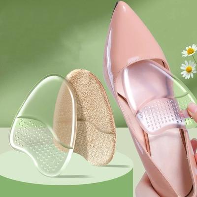 High Heels Silicone Gel Forefoot Pad Inserts Cushion Pads for Women Shoes Anti Slip Foot Pain Relief Pads Sandals Shoe Insoles