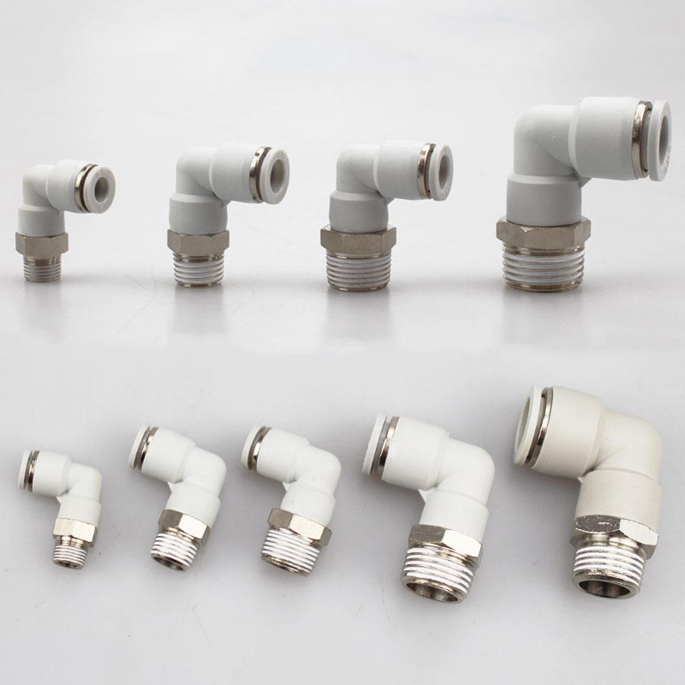 1/8" 1/4" 3/8" 1/2" BSP Male X 4 6 8 10 12 14 16 Mm Tube Elbow Brass Pneumatic Air Fittings Push In Connector For Air Compressor