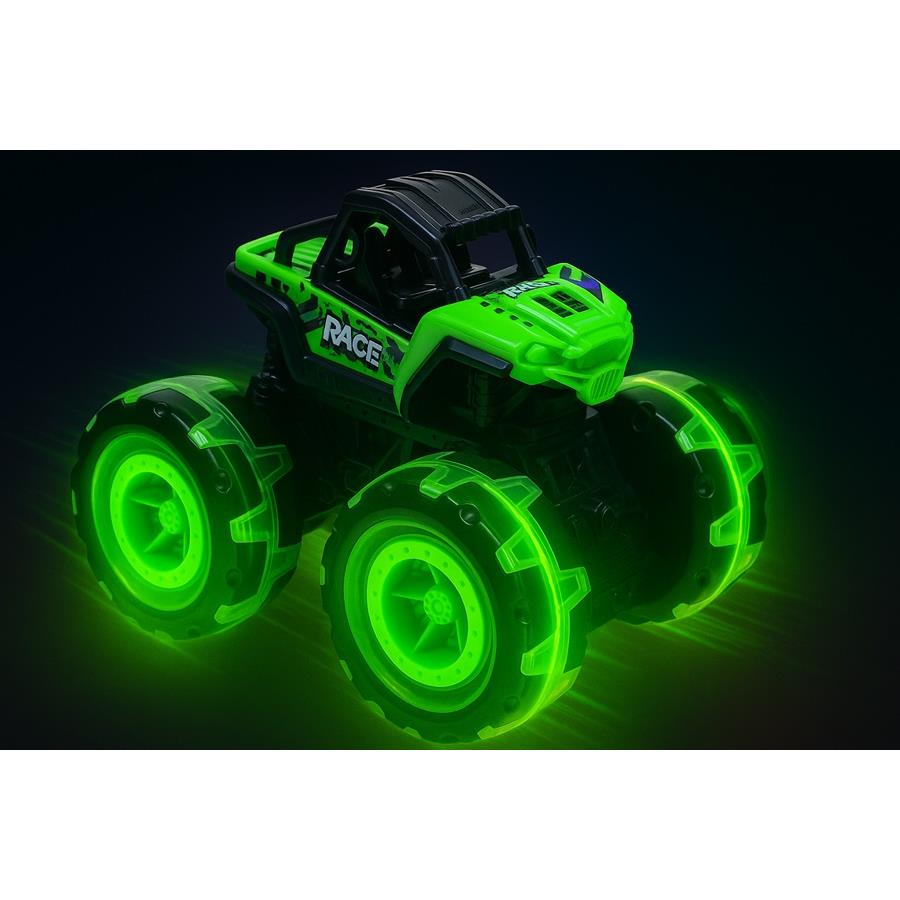 Monster Truck Off-Road Car Jeep Auto Off Road Sound Light Green