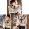 French Chic Long Sleeve Shirt With Ruffle Details For Elegant Spring Fashion