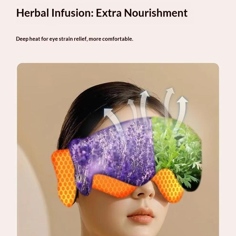 USB Heated Eye Mask for Dry Eyes Sleep Steam Eye Massager Hot Compress Sleep Shading Relieve Eye Fatigue for Offic &Travel 3speed Temperature Control