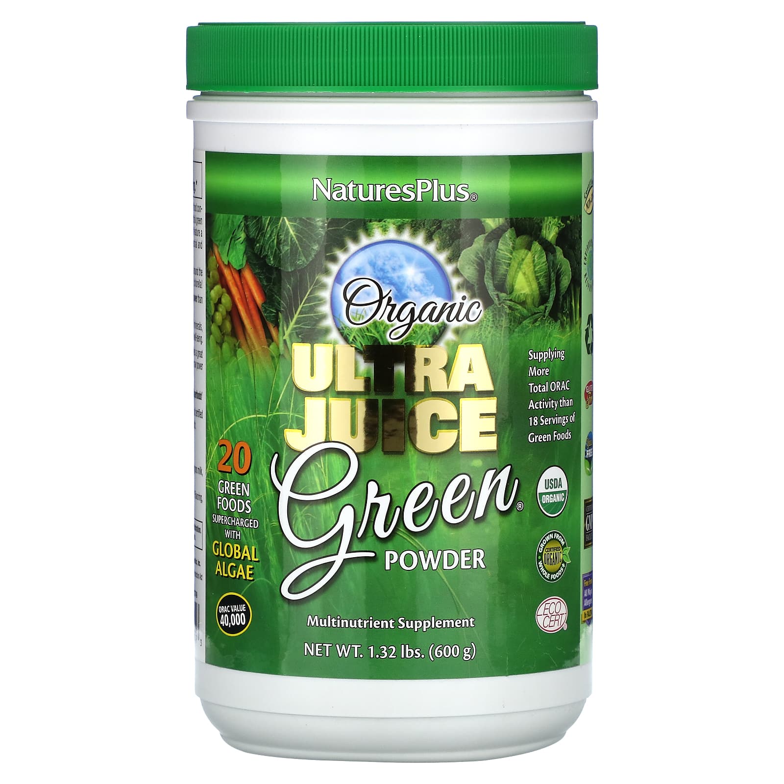 

Organic Ultra Juice Green Powder, 1.32 Lbs (600 G)