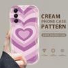 Cute Cartoon Pattern Cream Texture Casing Wavy Edge Soft Silicone Cover Phone Case for Samsung