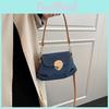 Trendy Women's Folded Bag With Cross-border Style In Deep Blue Light Blue