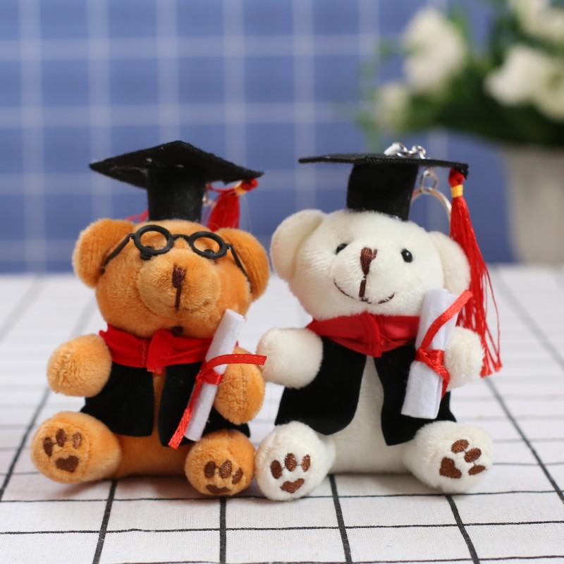 New Creative Doctoral Dress Doctor Bear Plush Toy Doll Pendant Bag Hanging Ornament Doll Doll Doll