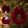 Festive Velvet Bow & Flower Wreath - Handmade Indoor Christmas Decoration