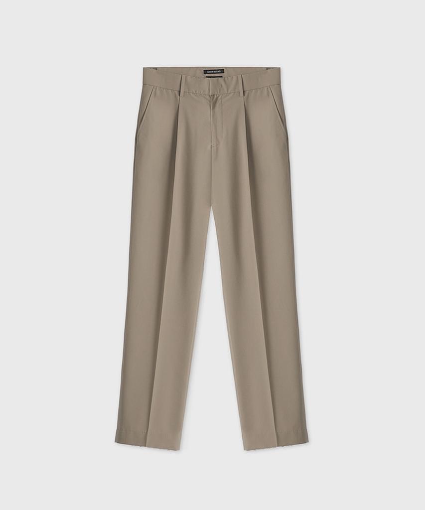 LEMAIN SECOND [2Pack] Single-Pleat Semi-Wide Hidden Elastic Waist Slacks_4 Colors (Type A)