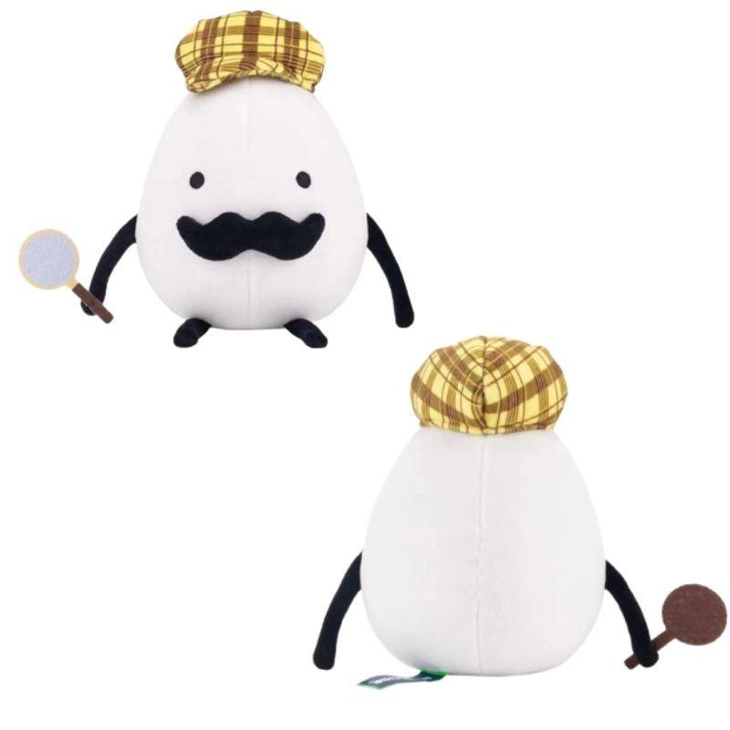Adorable Detective Egg Plush Toy Cute Cartoon Anime Stuffed Animal For Apartment Dorm