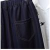 DIMANAF 2025 Autumn Plus Size Women Jeans Pants Denim Elastic Basic Blue High Waist Trousers Oversize New Pants 5XL