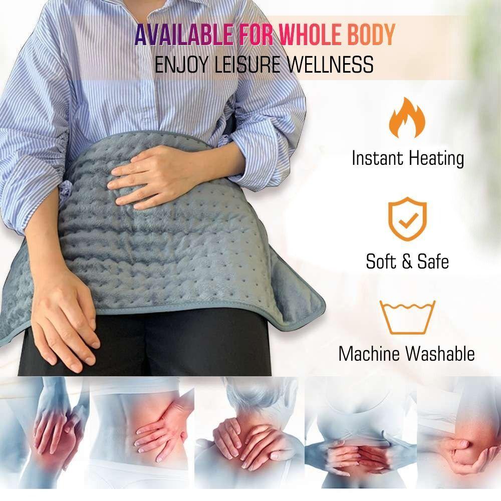 6-Speed Timing Functions Electric Heating Pad 9 Temperature Levels Timed Heating Physiotherapy Heating Pad Washable