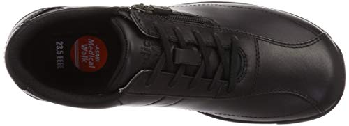 ASAHI Medical Walk LF Women's Leather Walking Shoes with Zipper, Black, Size 23 Cm, 4E