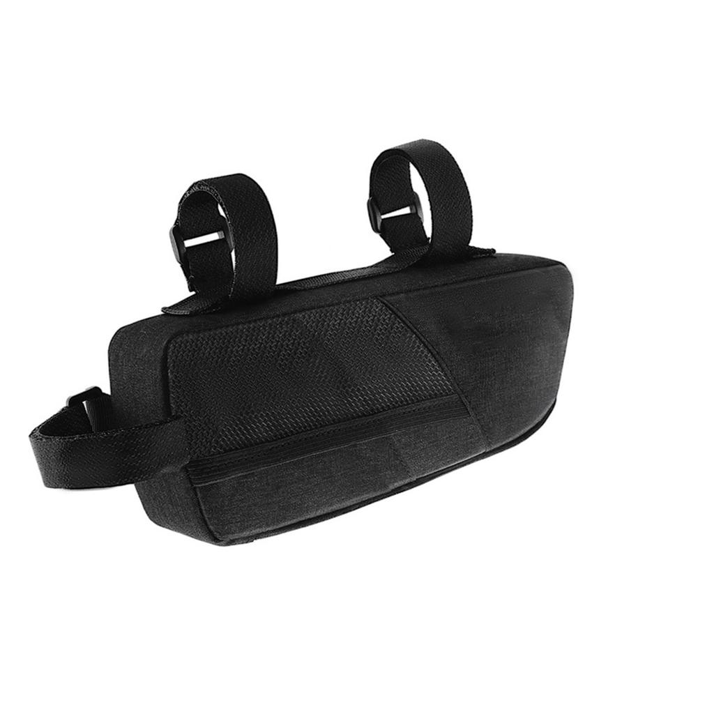 Top Tube Bike Bag Streamlined Design with Triple Hook and Loop Fasteners Side Mesh Pockets Durable Cycling Storage for