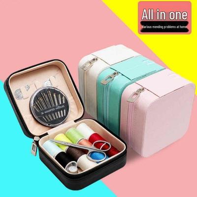 Portable Travel Sewing Kit: 27-Piece Needle & Thread Set with Thimble and Safety Pins for Household Mending