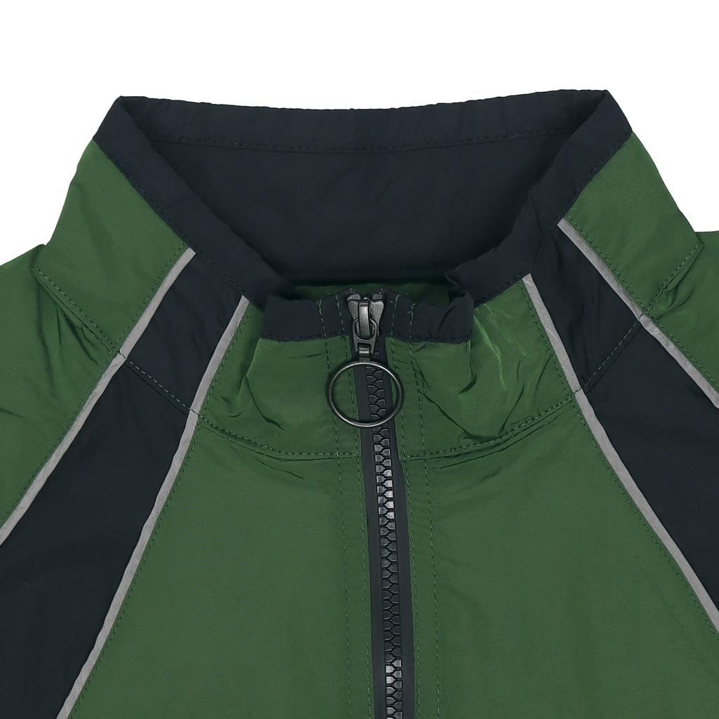 Jordan X Off-White Co-Branded Colorblock Stand Collar Loose Logo Sports Jacket Men Jacket Green CV3503-361