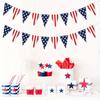 1Pcs Star Spangled Banner Wreath Triangle Banner Party Decoration Anniversary Party Supplies Flag Pulling Banner