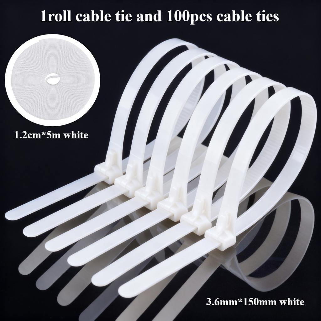 Magic Tape Cable Tie Reusable Cable Velcro Self Adhesive Cord Wrapper for Data Charger Cable Organizer Home Use Nylon Marker Tie