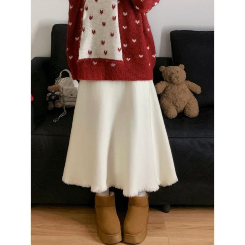 

Women s Plus Size Korean Knit Sweater, Scarf, and Skirt Set 3XL