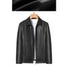 Sheepskin Genuine Leather Jacket Men's Casual Leather Jacket Middle-aged Men's Coat Daddy Lapel Spring and Autumn Style