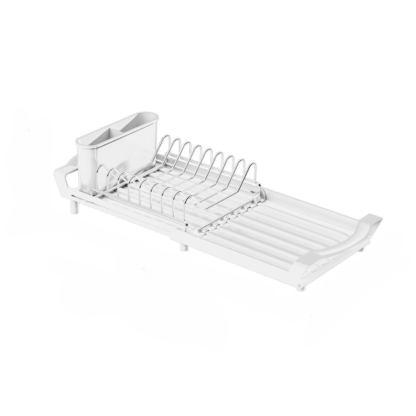 

1Set Kitchen Countertop Cutlery Storage Rack with Drainage System, Expandable Desktop Storage Rack, Kitchen Storage Rack белый