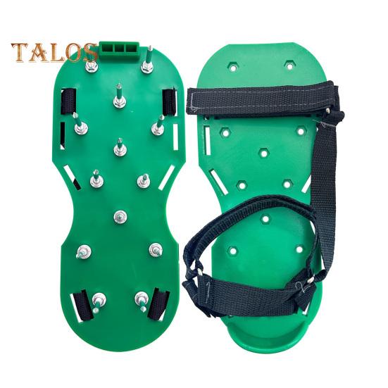 

Обувь для аэрации газона, аэрационные сандалии с шипами и ремешками-липучками, прочная обувь для аэрации двора, патио, сада зелёный