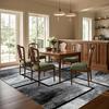 Modern Gray Black Geometric Square Area Rug Non-Slip Washable Soft Floor Carpet for Living Room Bedroom Home Decor