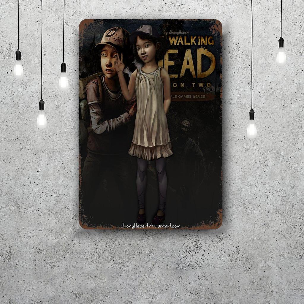 telltale the walking dead Decor Poster Vintage Tin Sign Metal Sign Decorative Plaque for Pub Bar Man Cave Club Wall Decoration