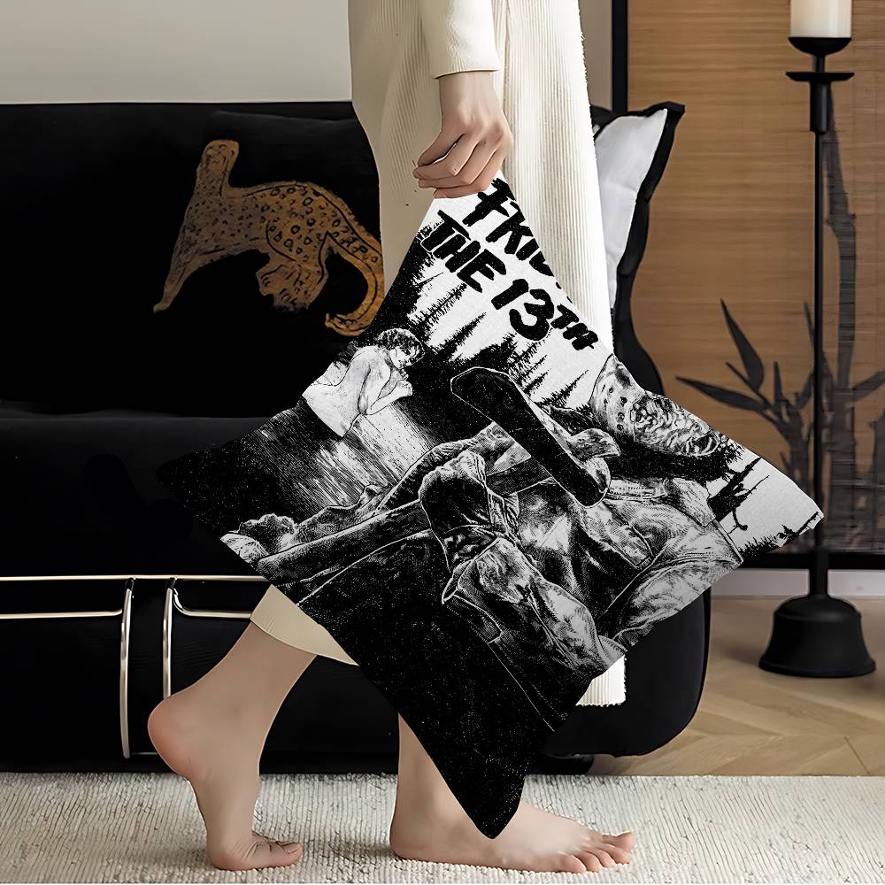 Jason V-Voorhees Horror Personalized picture text home decorative pillows Household Gifts 45x45cm