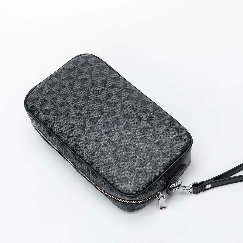 Fashion plaid printing hand grab bag women's new versatile mobile phone change bag hand bag travel toilet bag tide