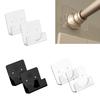 2Pieces Multipurpose Adhesive Shower Rod Retainer Ideal for Bathrooms and Kitchens Applications Hardware Daily Use