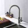 Single handle Pull Out Kitchen Faucet Brushed Gunmetal Matt Black Rotation Kitchen Hot and cold water Sink Taps Kitchen Faucet