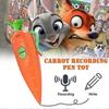Zootopia Carrot Shape Recording Pen 60s Voice Recorder Ballpoint Pen Toy R7W1 New Arrival S06