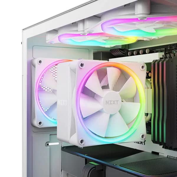 NZXT CPU-Kühler Luftkühlung T120 RGB Weiß 12cm F120RGB Lüfter 3135 RC-TR120-W1