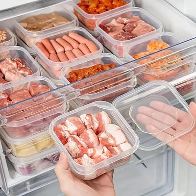 Congélateurs pour viandes, réfrigérateurs, conteneurs pour fruits et légumes, conteneurs de stockage des aliments au gingembre, à l'ail et au poireau