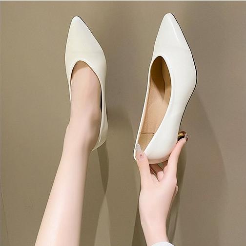 Fashion Stiletto Pointed Toe Single Shoes Women's 2025 Spring New Work Shoes