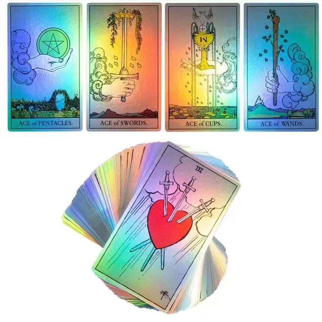 Laser Flash UV Printed Tarot Cards 10.3*6 by Luo - Classic Board Game Deck