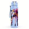 1PC Color Kpop Girl Group Stage 750ml Color Plastic Sports Water Bottle Leakproof Flip Straw Lid Suitable for Sports Office Home Use